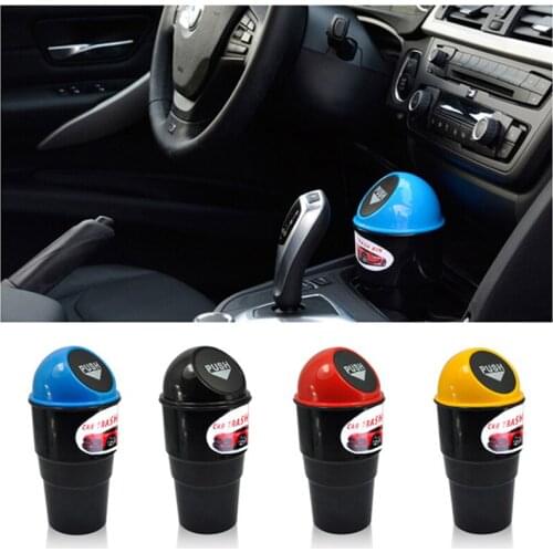 Car Trash Can Organizer Garbage Holder Automobiles Storage Bag Accessories Auto Door Seat Back Visor Trash Bin Paper Dustbin