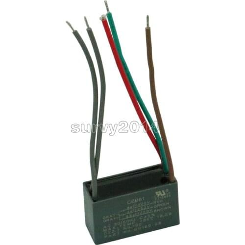 CBB61 Start Run CEILING FAN CAPACITOR 4uf+4uf+2.5uf 5 WIRE 250V/300VAC