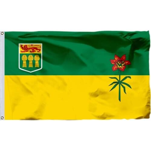 Saskatchewan Flag 150X90cm (3x5FT) 120g 100D Polyester Free Shipping Canadian Provinces