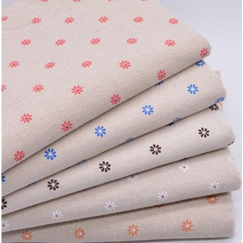 100x150cm DIY Cotton 6 Colors Daisy Fabric Cloth Handmade Sewing Patchwork Sofa Pillow Cover Curtain Tablecloth Bag Wallet Bag