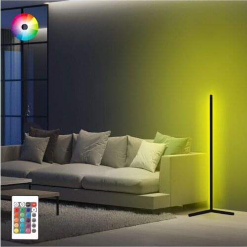 İskandinav RGB corner floor lamp 150x30cm Modern LED bar floor lamps for living room bedroom standing indoor moon
