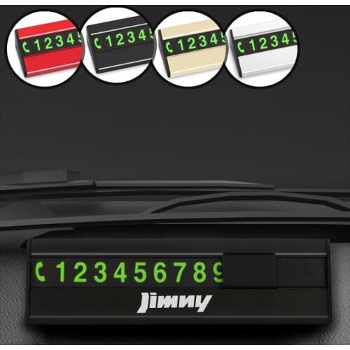 Car Temporary Parking Card Metallic Luminous Parking Card Hidden for Suzuki jimny 2004-2020 Automotive interior accessories