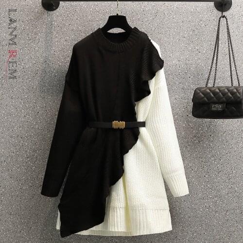 Модные трикотажные платья LANMREM China At AliExpress