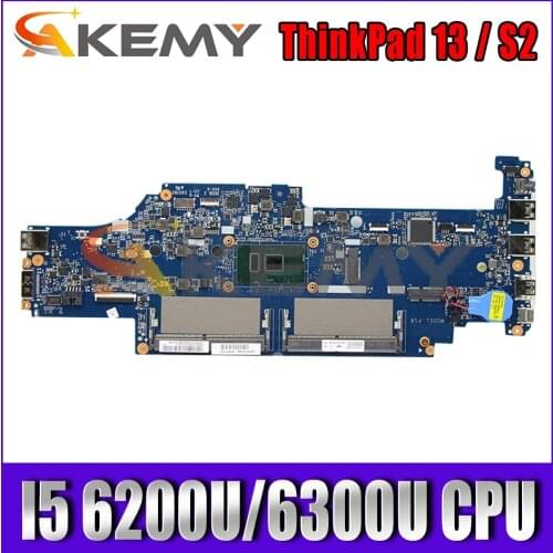 For ThinkPad 13 / S2 laptop motherboard DA0PS8MB8G0 has CPU I5 6200U / 6300U FRU 01AY556 01AY557 01AY547 01AY54 Mainboard