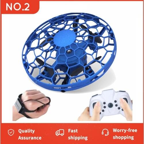 Ufo Mini Drone Rc Quadcopter Infrared Sensor Anti Collision Aircraft Watch Handle Remote Control Helicopter Children Kids Toy