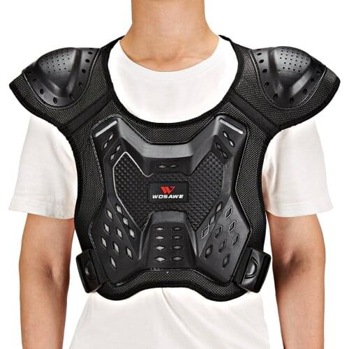 WOSAWE Unisex Motorcycle Armor Jacket Motocross Armor Vest Chest Shoulder Hand Joint Protection Spine Chest Gear