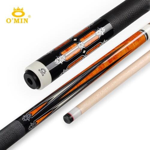 OMIN XF-B Pioneer Model Pool Cue Stick 12.8mm Tip Premium Leather Grip 550mm Carbon Tube Inside Adjustable Weight System Kit