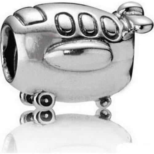 Original Fly Away With Flying High Aeroplane Beads Fit 925 Sterling Silver Bead Charm Bracelet Bangle DIY Jewelry