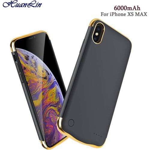 Full 6000mAh Phone Power Bank Case Luxury Matte Backup Battery Charger Case Cover for iPhone XS MAX 6.5 inch power bank