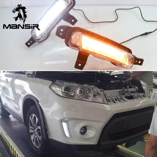 LED Daytime Running Light Daylights ABS Car DRL For Suzuki Vitara 2015 2016 2017 2018 2019 2020 Signal headlight Auto Foglamps