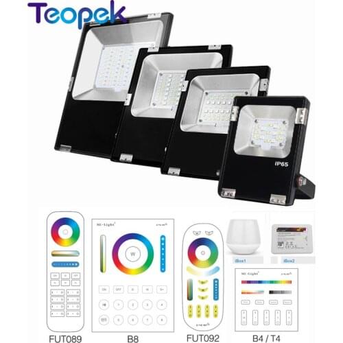 Mi.light RGB+CCT LED Flood Light 10W 20W 30W 50W AC86-265V RF Remote / WiFi Control IP65 Waterproof LED Floodlight