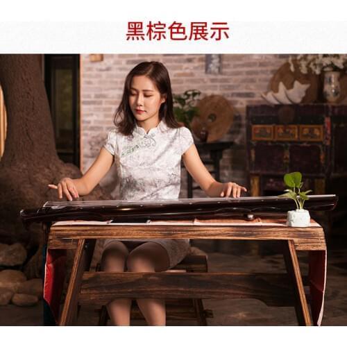 Dark brown guqin fu xi Type Lyre Chinese 7 Strings Ancient Zither old Chinese musical instrument Gu Qin solid AAA fir Guqin