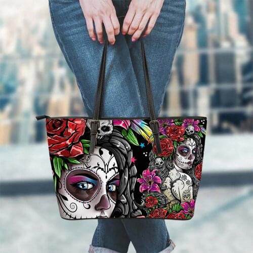 FORUDESIGNS Gothic Girls Skull Brand Womens Bags High Quality Female Large Capaicity Handbags Tote Shopping Bags Beach Hand Bag