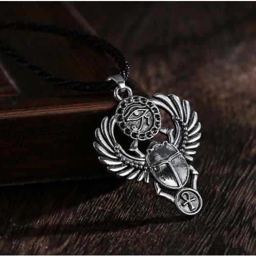 Cxwind Vitage Egyptian Scarab Pendant Necklace For Women Choker Statemenet Charm Animal Scarab beetle Amulet Jewelry