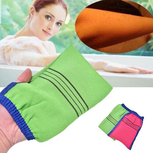 1 Pcs Korea Style Scrub Mitt Magic Peeling Exfoliating Tan Removal Bath Shower Gloves 14cmx17cm