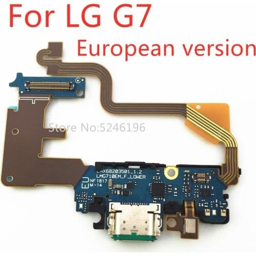 1pcs Micro USB PCB Charging Charger Dock Port mini Connector Flex Cable For LG G7 ThinQ G710 Replacement of parts