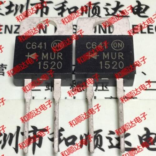 10pcs/lot MUR1520 New Spot TO-220-2 Fast 200V 15A