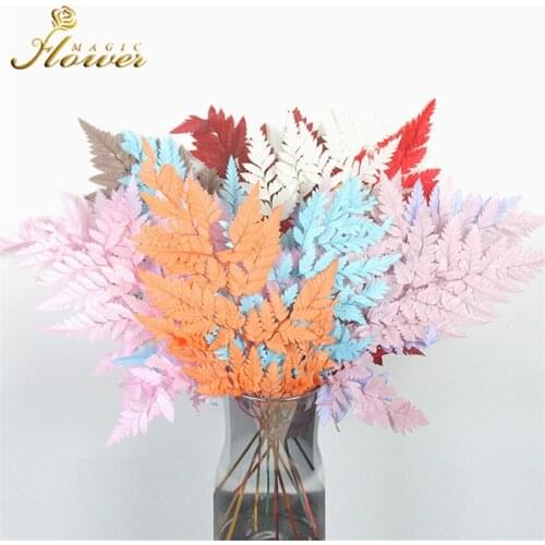 10pcs Preserved Fern Leaf Dry Natural Real Fresh Mountain Ferns Plant Eternal Branch Leaves Material Christma Wedding Decoration