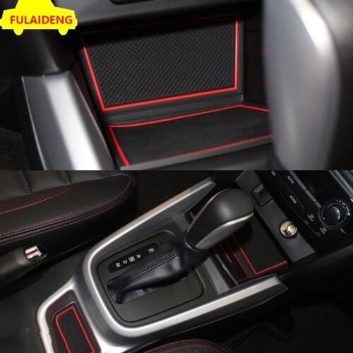 18pcs For Suzuki Vitara 2016-2019 Car Gate Slot Non-slip Cup Pad Door Groove Mats car styling accessories
