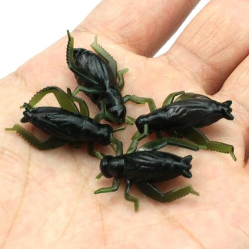 20pcs/lot Cricket Insects Wobbler Fishing Lure 25mm 0.6g Swimbait Artificial Silicone Soft Bait Carp Bass Lures