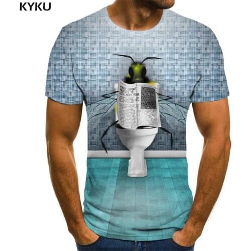 3d Tshirt Animal T-shirt Men Funny Shirt Print Newspaper Tshirt Printed Mens Clothing summer Cool Male O-Neck