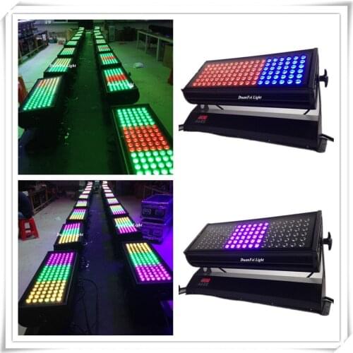4 pieces waterproof rgb led wall washer light dmx city color 108*3w rgb led flood wash light