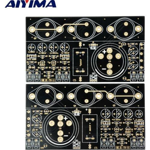 AIYIMA 2Pcs Hood 1969 Class A Audio Amplifier PCB Board Perfect 6 Tube Mute Version Bare PCB