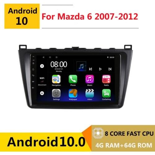 2 din 8 core android 10 car radio auto stereo for Mazda 6 2 3 GH 2007 2008 09 10 11 2012 navigation GPS DVD Multimedia Player