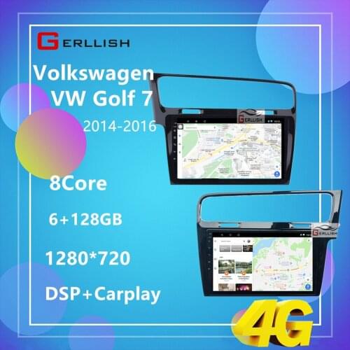 Gerllish Android Car Radio Multimedia Player For Volkswagen Golf 7 2013-2017 Navigation GPS Auto no 2 din dvd