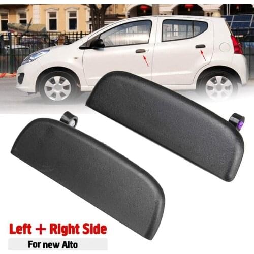 2Pcs Car Black Front Rear Outer Door Handle Exterior Outside Door Open Knob Left Right for Suzuki New Alto