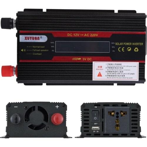 600W Car Inverter DC 12V/24V to AC 110V/220V Voltage Converter with LCD Display