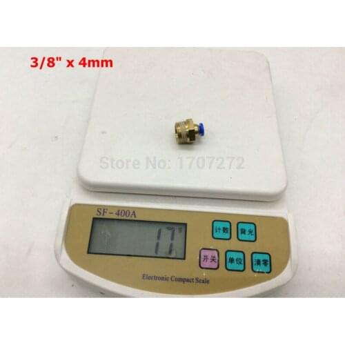 Free shipping 4mm Tube Pneumatic Straight Quick Coupling 3/8" Thread Brass Connector