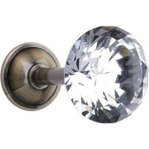 4 Pieces Shiny Clear Diamond Crystal Goblet Shape Curtain Holdbacks Curtain U2JC