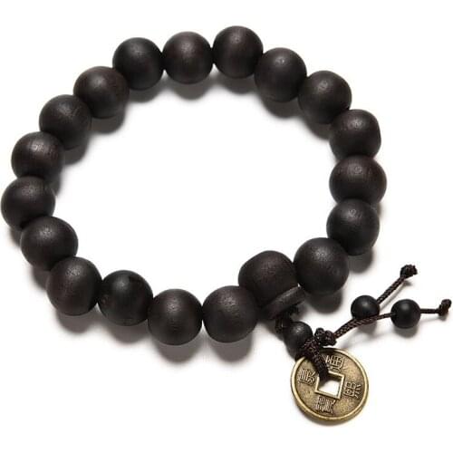 Wood Buddha Buddhist Prayer Beads Tibet Bracelet Mala Bangle Wrist Ornament