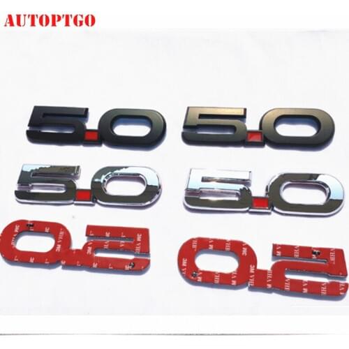 Car Door Rear Trunk Letter 5.0 GT Badge Logo Emblem Decal 2.3T Upgrade 5.0 GT Discharge Sticker For Ford Mustang
