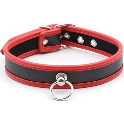 Erotic Games Leather Slave Collar BDSM Bondage Fetish Women Sex Tools For Couples Neck Collars Restriants Belt Adult Toys