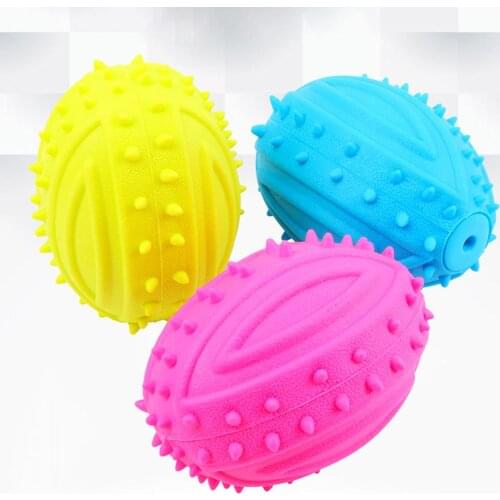 Pet Dog Puppy Ball Tooth Cleaning Molar Bite Chewing Training Interactive Toy Funny Interactive Elasticity Ball Chew Toy For Dog