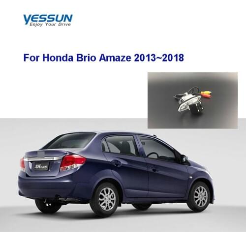 Yessun car License Plate Rear View Camera 4 LED Night Vision 170 Degree HD For Honda Brio Amaze 2013~2018