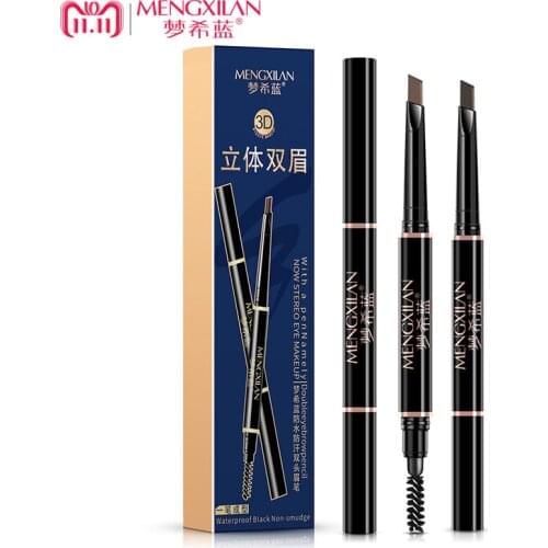 MENGXILAN Eye Brow Tint Cosmetics Natural Long Lasting Waterproof Eyebrow Pencil Eye Brow Liner Makeup Tool Five Colors