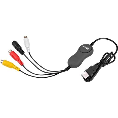 EZCAP USB 2.0 HD Video Capture Card TV DVD VHS DVR Analog Recorder Grabber Adapter Audio to Digital Converte For Windows 10/8/7