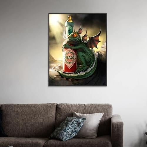 Painting by numbers art paint by number Hand drawn Nordic abstract small animal home corridor decorative painting