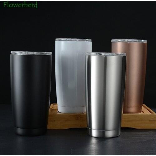 20oz Coffee Cup Coffee Mug with Lid Mugs Coffee Cups Car Mug Thermos Mug 304 Stainless Steel Drinkware Coffeeware Teaware