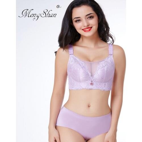 Underwear Suit: Womens Underwear Suit with Steel Bracket, Thin Cotton Cup, Fat MM 200 kg Lace Size Underwear Suit 115C 115D 115