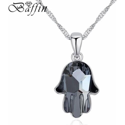 Fashion Lucky Palm Crystal Pendant&Necklace Made with Swarovski Elements for Mothers Day gift