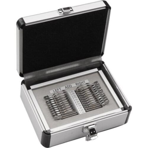 Optical Pieces Trial Lens Set 22 pcs Progressive Trial Lens Set Aluminum Case Visual Acuity Test Professional