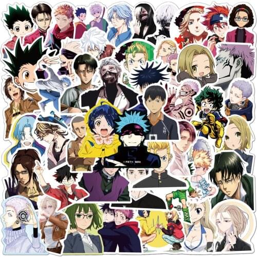10/30/50PCS Cool Mix Anime Jujutsu Kaisen Tokyo Revengers My Hero Academia Stickers on DIY Car Skateboard Fridge Guitar Suitcase