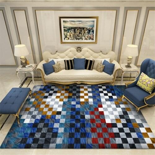 3D Geometric non-slip Carpet Living Room Printed Large Area Rug Bedroom Bedside sofa Bay Window Decor Home Indoor Sofa Floor Mat