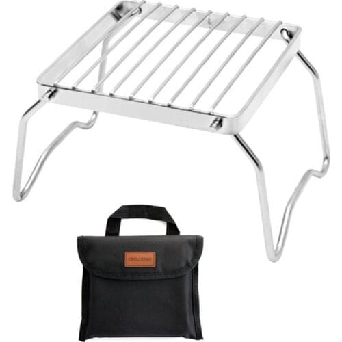 Outdoor Portable Foldable Stove Stand Rack Camping Pot Bracket Holder Gas Stoves Burner Bracket With Storage Bag Hiking Travell