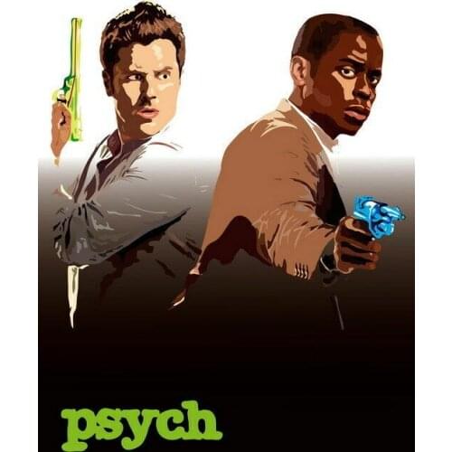 Psych Art Shawn Gus TV Series Art Film Print Silk Poster Home Wall Decor 24x36inch