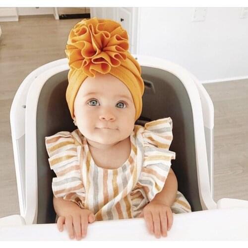 Baby Knotted Turban Hat Winter Warm Simple Soft Convenience Stretch Nursery Hospital Hat for Newborns and Infants